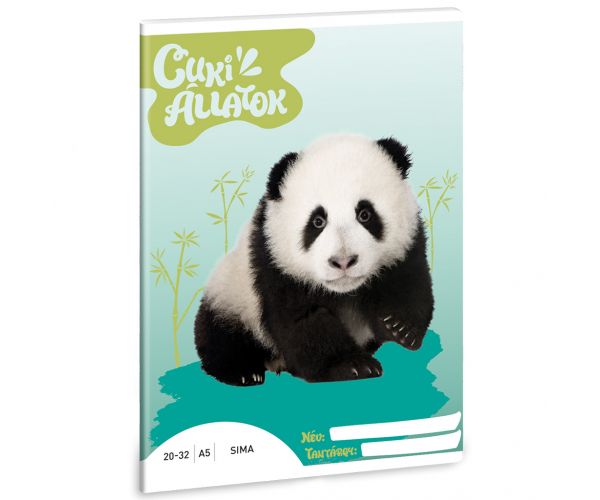 Ars Una: Animale drăguțe - Caiet simplu cu panda A/5