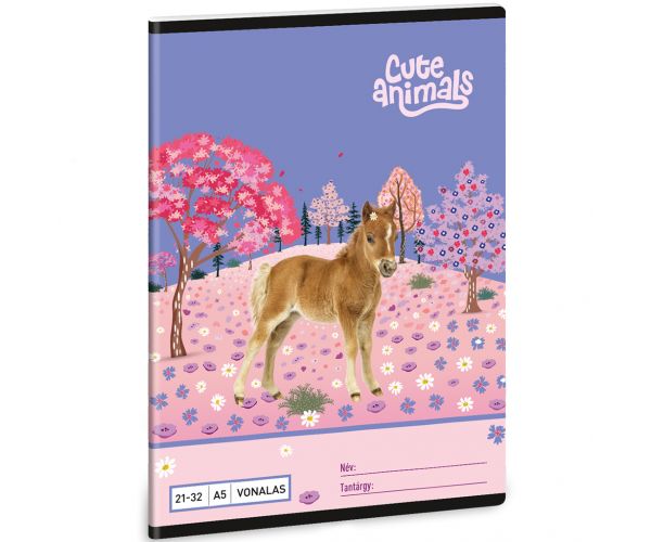 Ars Una: Animale drăguțe - Cal, caiet cu liniatură A/5 21-32