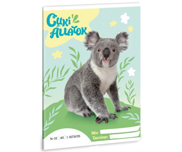 Ars Una: Animale drăguțe - Koala caiet liniat pentru clasa a 2-a A/5