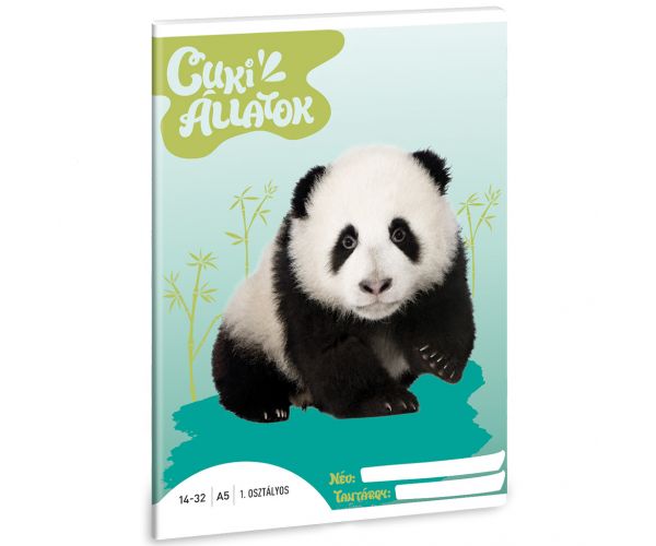 Ars Una: Animale drăguțe - Panda caiet liniat pentru clasa 1 A/5