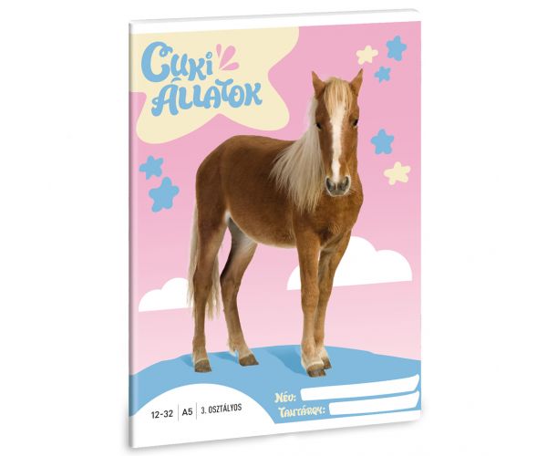Ars Una: Animale drăguțe - Ponei Palomino caiet dictando clasa a 3-a A/5