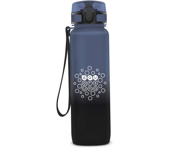 Ars Una: Bidon motivațional mat, cu gradient, fără BPA - 1000 ml - Noapte furtunoasă