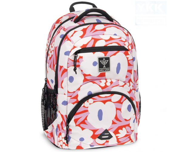 Ars Una: Bloomie – ghiozdan școlar ergonomic, cu imprimeu floral, 27 L