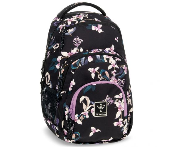 Ars Una: Botanic Orchid ghiozdan/rucsac școlar AU-2 32x46x22cm