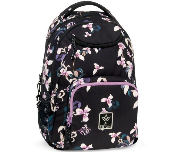 Ars Una: Botanic Orchid ghiozdan/rucsac școlar AU-6 34x45x26cm