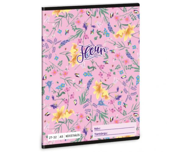 Ars Una: Caiet cu pătrățele Fleur A/5 27-32