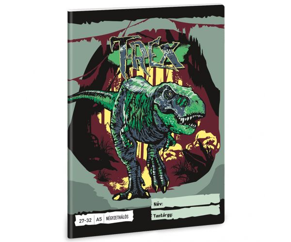 Ars Una: T-Rex dinoszauruszos négyzethálós füzet A/5