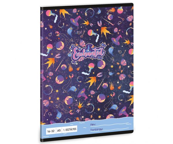 Ars Una: Caiet liniat pentru clasa 1 cu model Enchanted boszi A/5