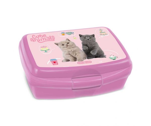 Ars Una: Cute Animal Tea Party cutie pentru gustări cu pisici 16,5x6x13,5 cm