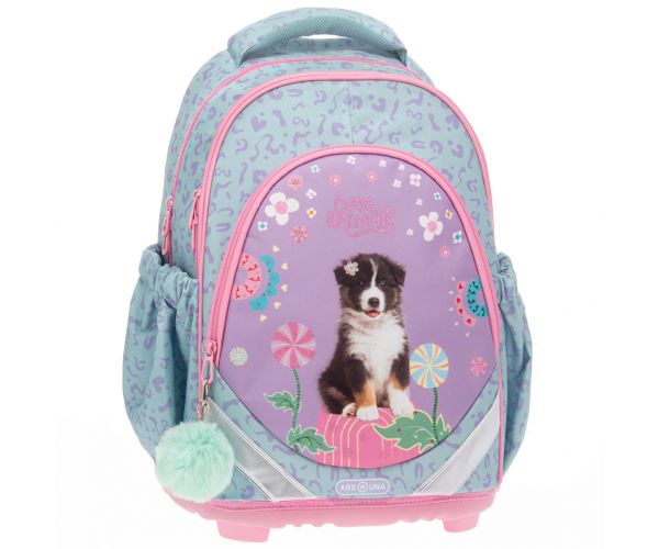 Ars Una: Cute Animals - Aussie, rucsac școlar anatomic de 33×43×22 cm