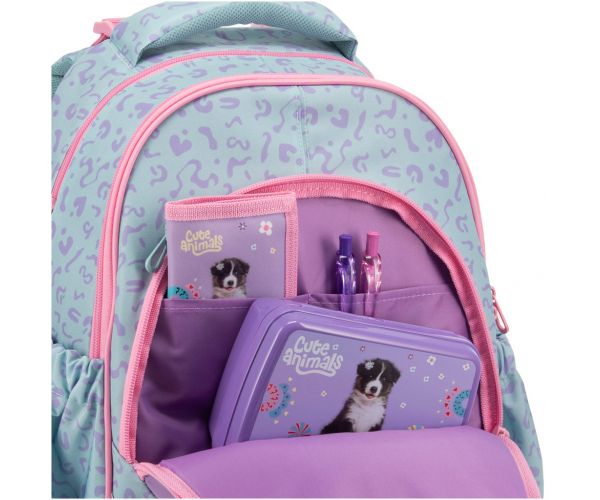 Ars Una: Cute Animals - Aussie, rucsac școlar anatomic de 33×43×22 cm