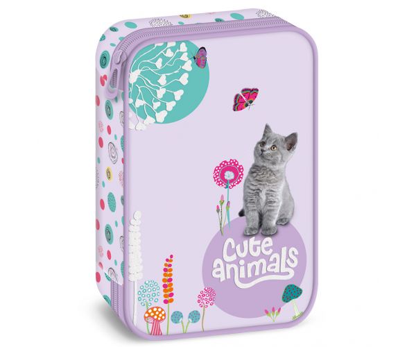 Ars Una: Cute Animals - Kitten penar cu mai multe compartimente 15,5x22,5x4,5cm
