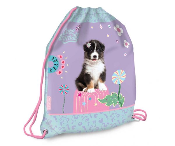 Ars Una: Cute Animals Aussie sac de sport cu șnur 32x42 cm
