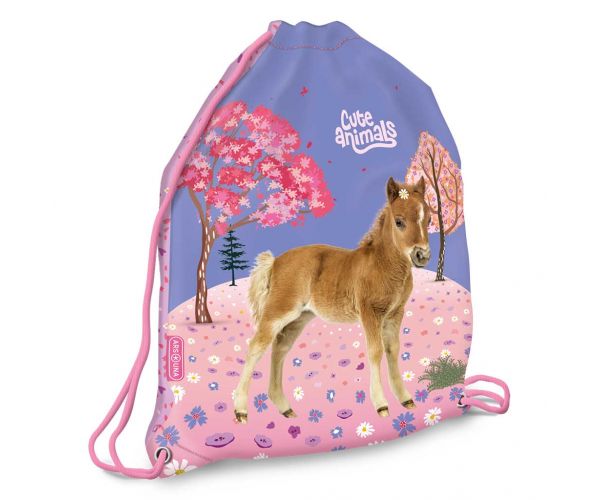 Ars Una: Cute Animals Cal, sac de gimnastică, sac de sport 32x42 cm