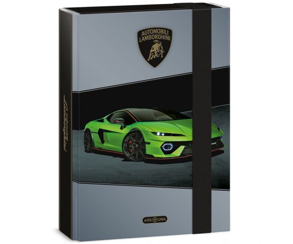 Ars Una: Cutie pentru caiete A/5 Lamborghini verde cu elastic