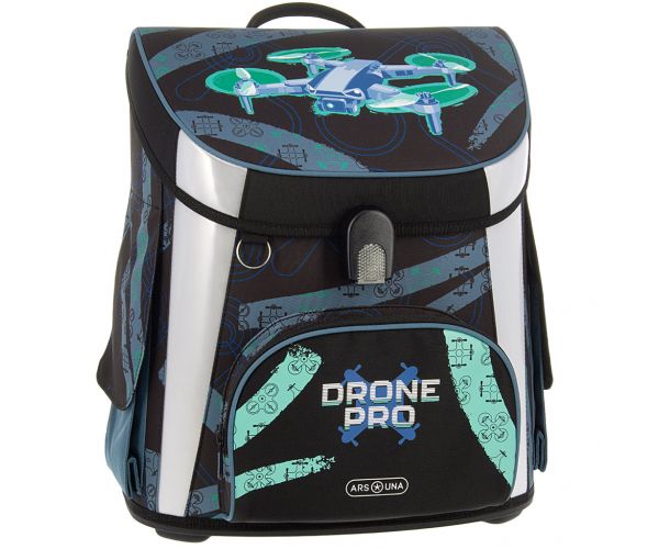 Ars Una: Drone Pro ghiozdan ergonomic compact cu închidere magnetică, rucsac 33x41x24 cm