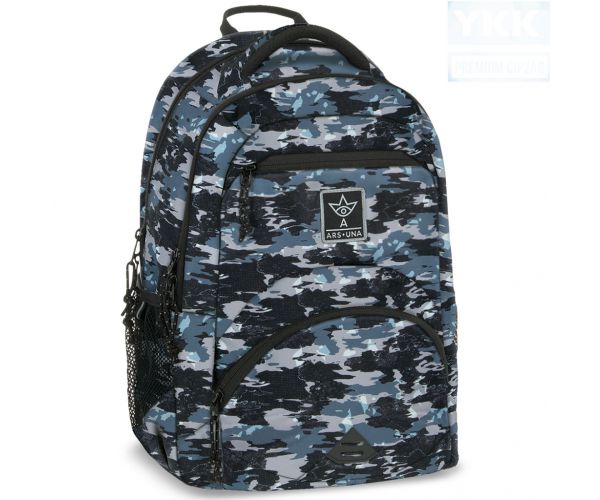 Ars Una: Egis - ghiozdan școlar ergonomic cu imprimeu de camuflaj, 27 L