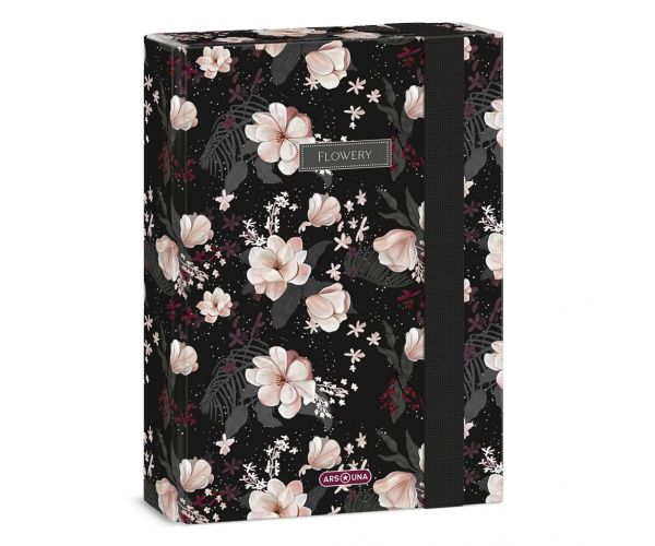 Ars Una: Flowery Black cutie pentru caiete format A/5
