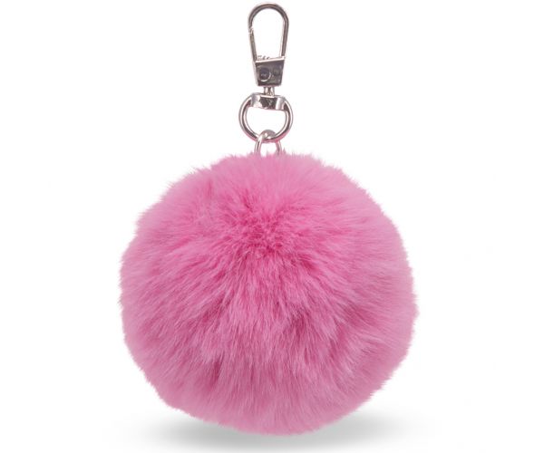 Ars Una: Geantă cu pompon roz, 7 cm