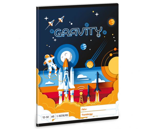 Ars Una: Gravity astronaut caiet liniat pentru clasa a 3-a A/5