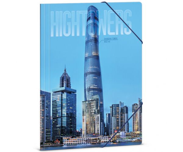 Ars Una: Hightower-Shanghai tower mapă cu elastic format A/4