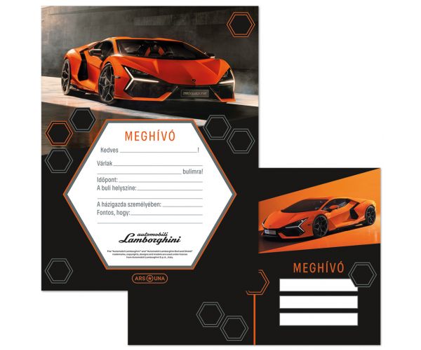Ars Una: Invitație de petrecere Lamborghini cu plic