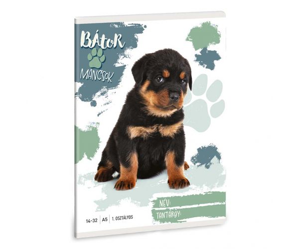 Ars Una: Lăbuțe Curajoase - Rottweiler, caiet dictando A/5 pentru clasa I, 14-32