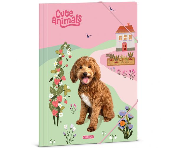 Ars Una: Mapă A/4 cu elastic cu cățeluși drăgălași Doggie