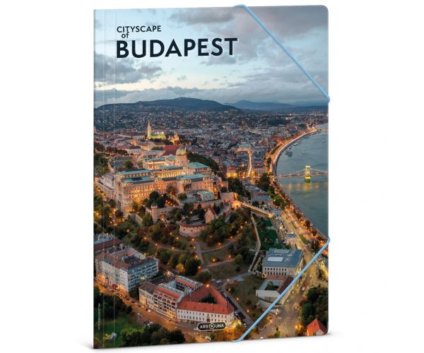 Ars Una: Mapă cu elastic A/4 Cityscape of Budapest