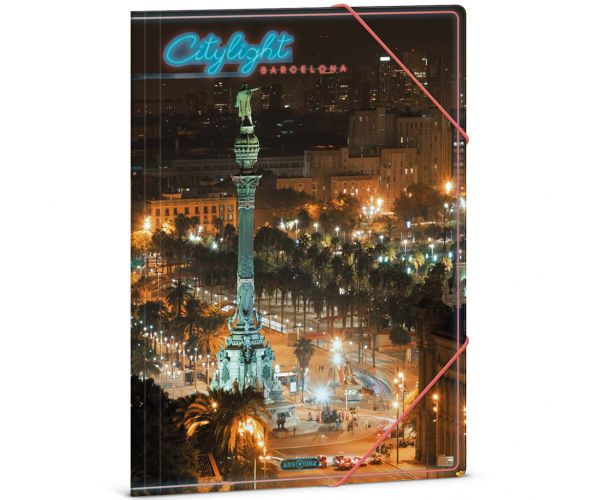 Ars Una: Mapă cu elastic Citylight Barcelona, format A4