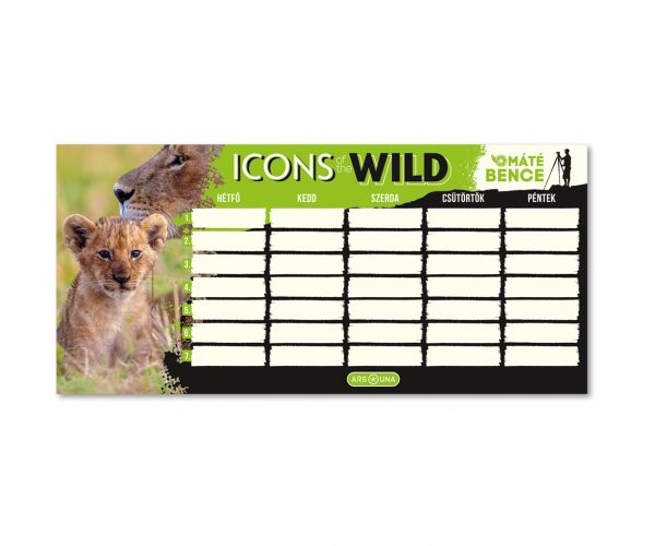 Ars Una: Máté Bence Icons of the Wild-Lions orar săptămânal cu o singură foaie, față-verso