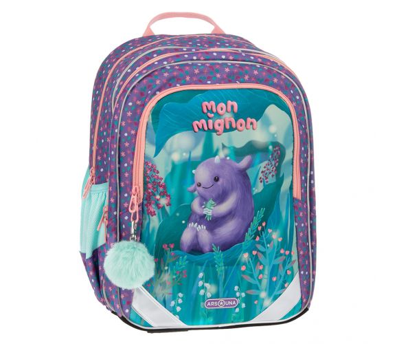Ars Una: Mon Mignon ergo-fit ghiozdan școlar rotunjit, rucsac 34x40x21cm