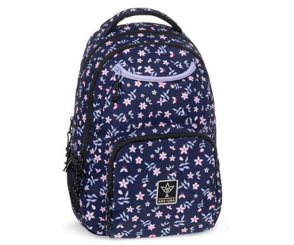 Ars Una: Navy bloom AU-6 geantă școlară, rucsac 34x45x26 cm