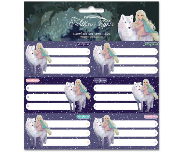Ars Una: Northern Lights etichete pentru caiete ambalate 3 x 6 buc.