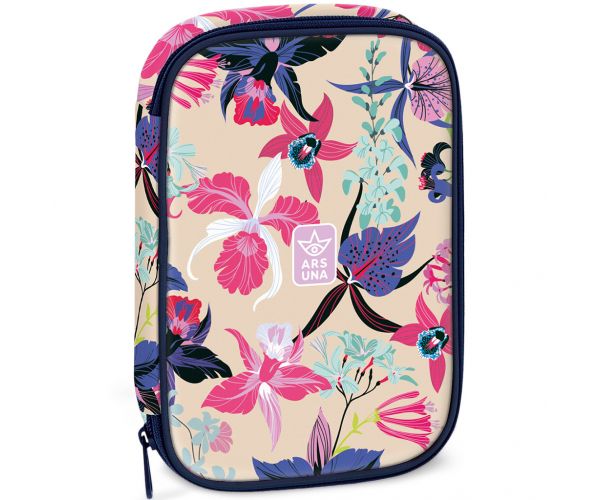 Ars Una: Penar cu mai multe compartimente Beach Flowers cu flori, 15,5x22,5x4,5 cm