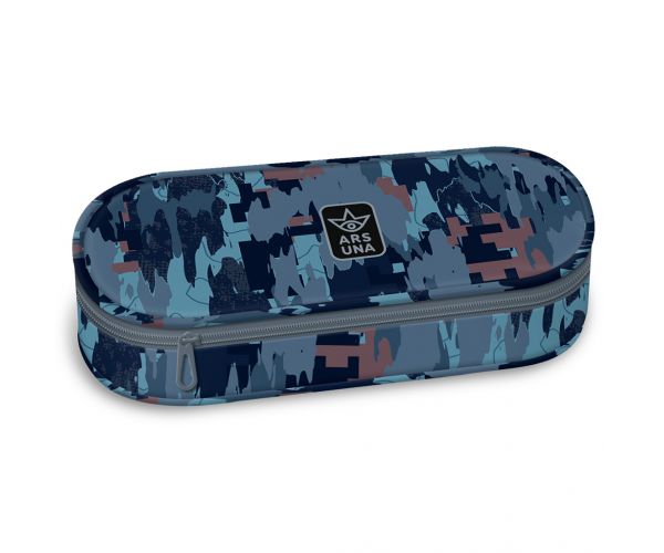 Ars Una: Penar oval albastru cu model camuflaj Hyde 23x5,5x9cm
