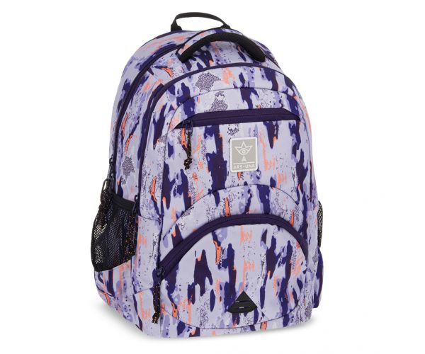 Ars Una: Rucsac ergonomic pentru școală, cu model camuflaj, 33x45x24cm