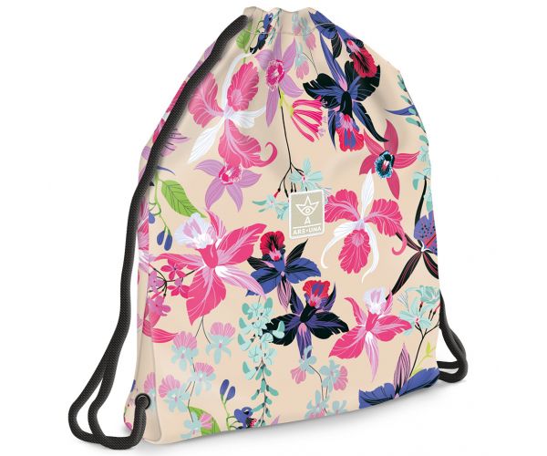 Ars Una: Rucsac sport pentru adolescenți, cu flori Beach flowers, 37,5x46 cm