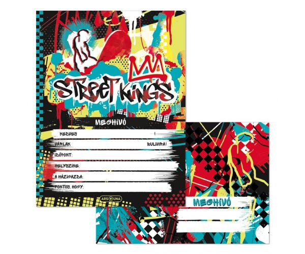Ars Una: Set de invitații Street Kings, 10 bucăți, cu plicuri