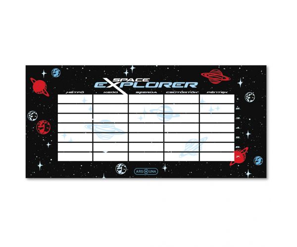 Ars Una: Space Explorer — orar pe o singură foaie, față-verso