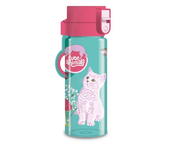 Ars Una: Sticlă de apă fără BPA Cute Animals Kitten 475ml