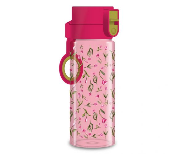 Ars Una: Sticlă fără BPA cu lalele roz, 475ml