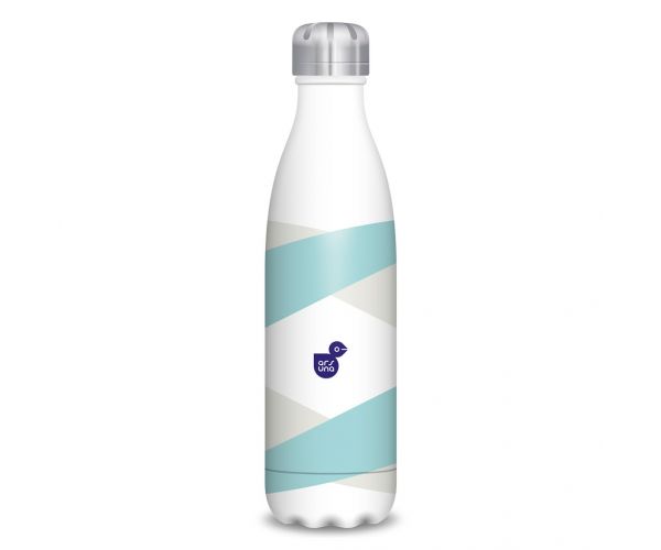 Ars Una: Sticlă metalică cu pereți dubli, dungi, 500 ml