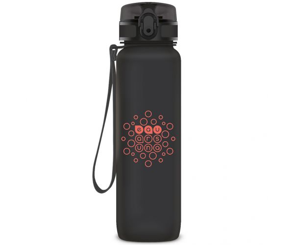 Ars Una: Sticlă motivațională Dark Gray fără BPA 1000ml
