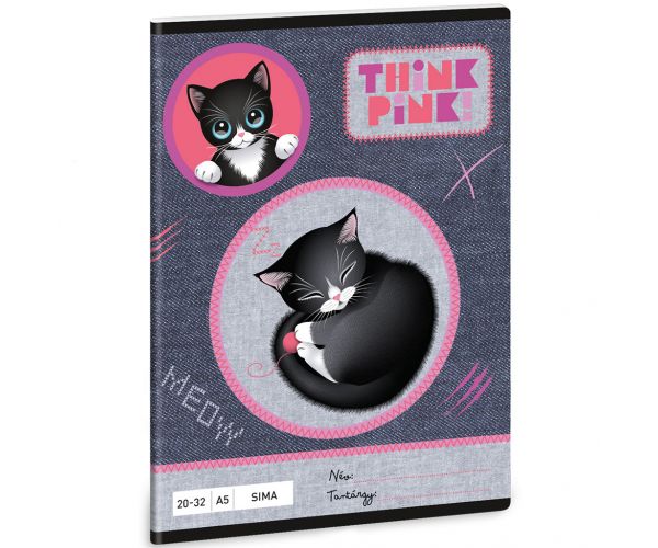 Ars Una: Think Pink A/5 caiet cu foi albe 20-32