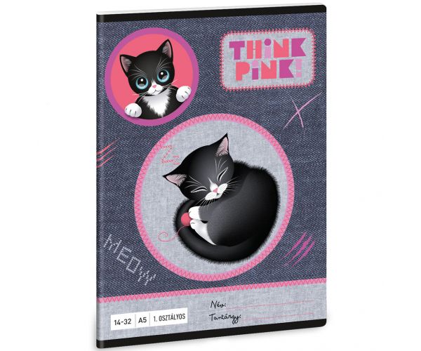 Ars Una: Think Pink caiet liniat pentru clasa I 14-32 A5