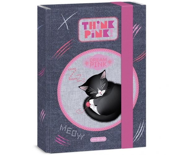 Ars Una: Think Pink cutie drăguță cu pisicuțe pentru caiete A5