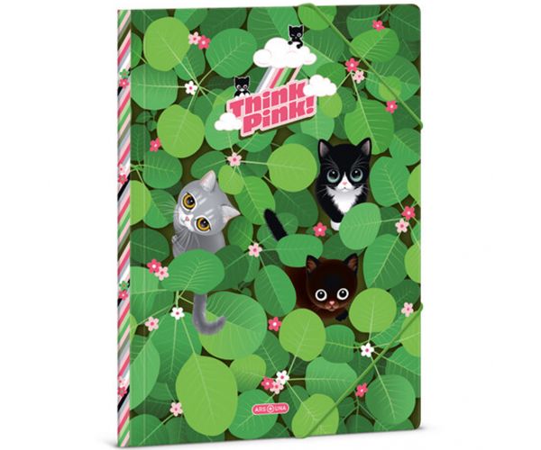 Ars Una: Think Pink dosar cu elastic format A4
