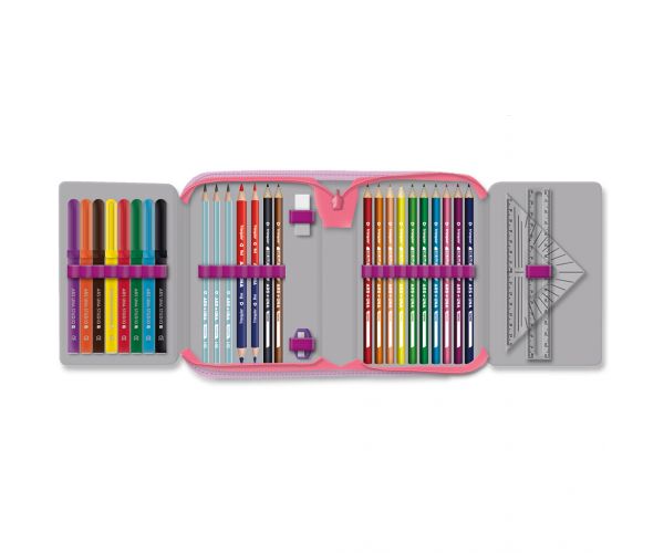 Ars Una: Think Pink penar pliabil umplut cu pisici 12,8x19,3x3,6 cm