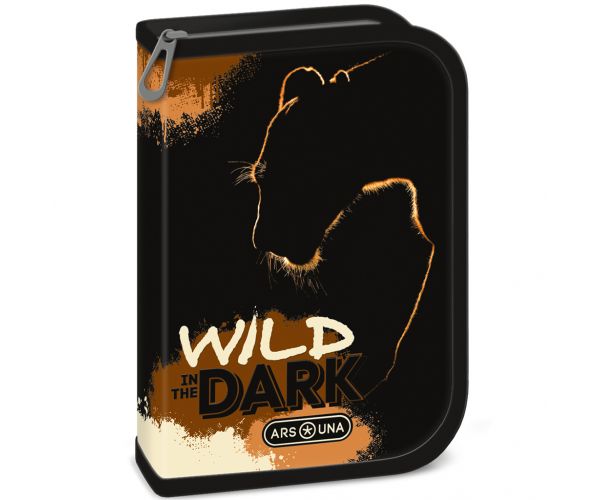 Ars Una: Wild in the dark penar pliabil umplut cu leu 12,8x19,3x3,6 cm